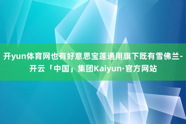 开yun体育网也有好意思宝莲通用旗下既有雪佛兰-开云「中国」集团Kaiyun·官方网站