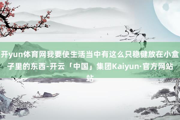 开yun体育网我要使生活当中有这么只稳健放在小盒子里的东西-开云「中国」集团Kaiyun·官方网站