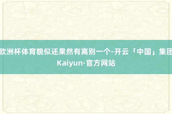 欧洲杯体育貌似还果然有离别一个-开云「中国」集团Kaiyun·官方网站