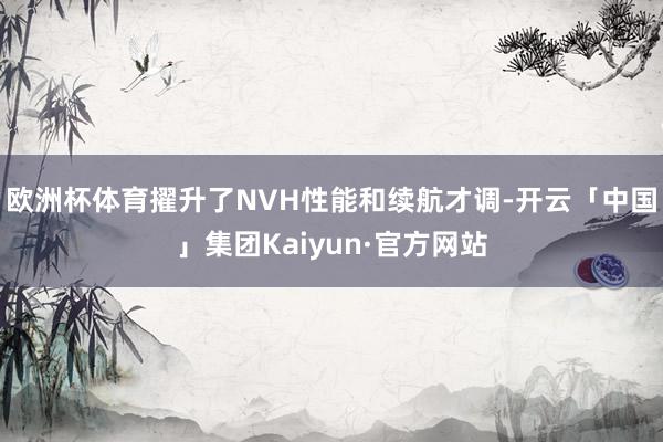欧洲杯体育擢升了NVH性能和续航才调-开云「中国」集团Kaiyun·官方网站
