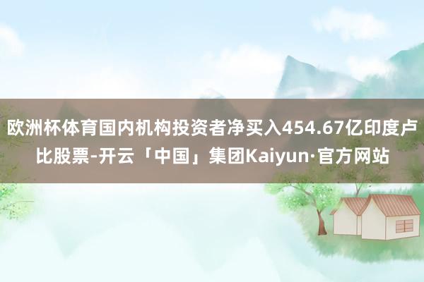 欧洲杯体育国内机构投资者净买入454.67亿印度卢比股票-开云「中国」集团Kaiyun·官方网站