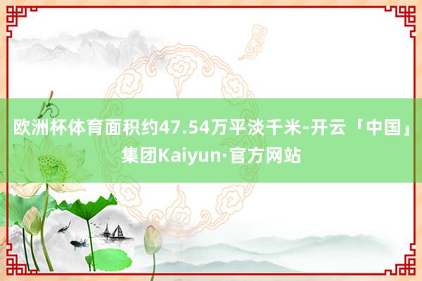 欧洲杯体育面积约47.54万平淡千米-开云「中国」集团Kaiyun·官方网站