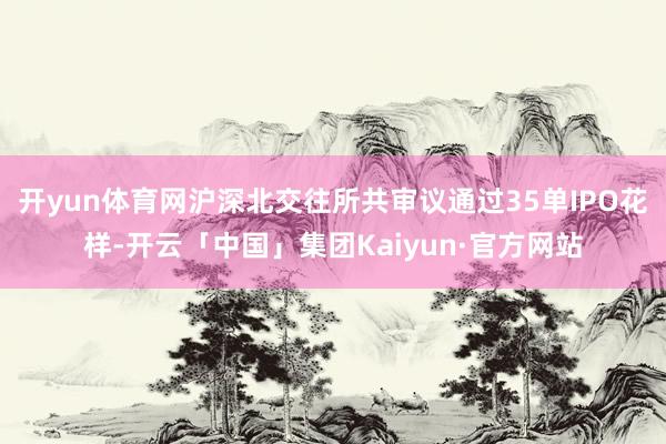 开yun体育网沪深北交往所共审议通过35单IPO花样-开云「中国」集团Kaiyun·官方网站
