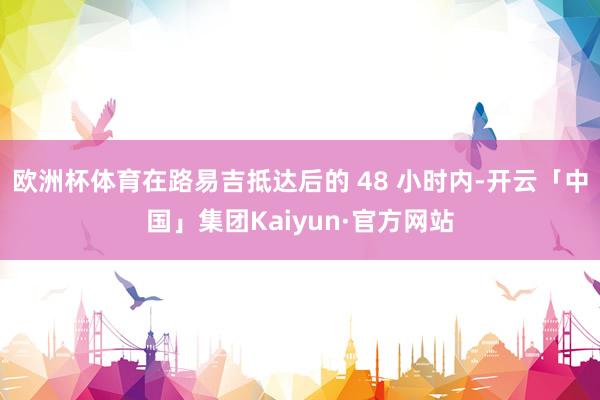 欧洲杯体育在路易吉抵达后的 48 小时内-开云「中国」集团Kaiyun·官方网站
