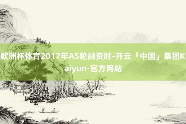 欧洲杯体育2017年A5轮融资时-开云「中国」集团Kaiyun·官方网站