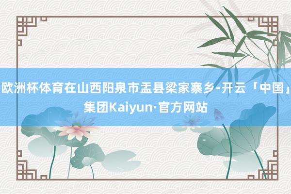 欧洲杯体育在山西阳泉市盂县梁家寨乡-开云「中国」集团Kaiyun·官方网站