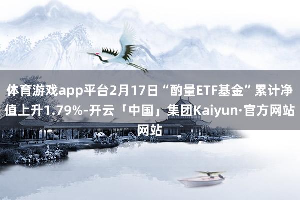 体育游戏app平台2月17日“酌量ETF基金”累计净值上升1.79%-开云「中国」集团Kaiyun·官方网站