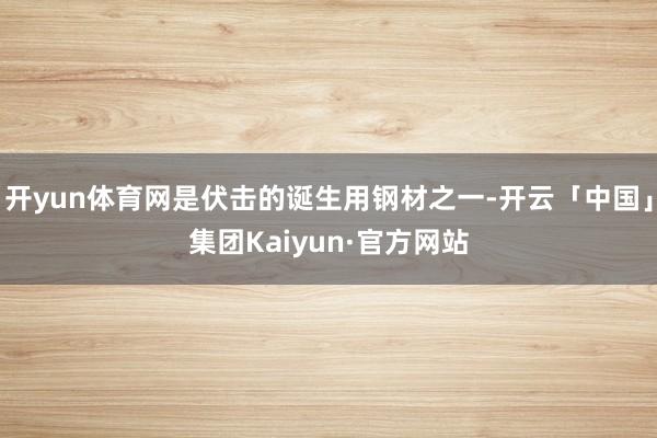 开yun体育网是伏击的诞生用钢材之一-开云「中国」集团Kaiyun·官方网站