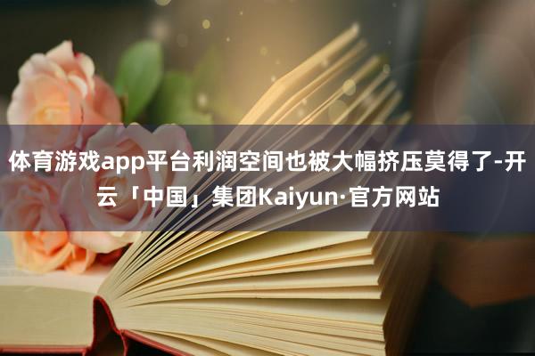 体育游戏app平台利润空间也被大幅挤压莫得了-开云「中国」集团Kaiyun·官方网站
