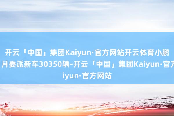 开云「中国」集团Kaiyun·官方网站开云体育小鹏汽车1月委派新车30350辆-开云「中国」集团Kaiyun·官方网站