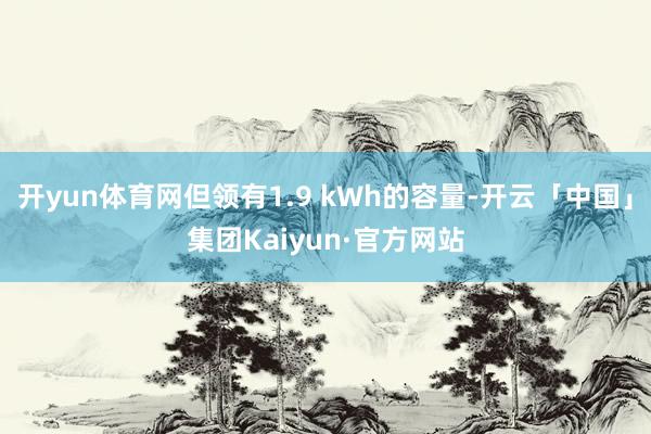 开yun体育网但领有1.9 kWh的容量-开云「中国」集团Kaiyun·官方网站