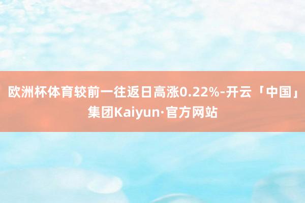 欧洲杯体育较前一往返日高涨0.22%-开云「中国」集团Kaiyun·官方网站