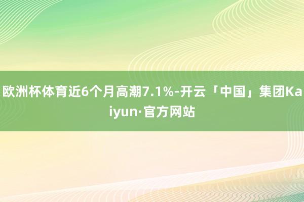 欧洲杯体育近6个月高潮7.1%-开云「中国」集团Kaiyun·官方网站