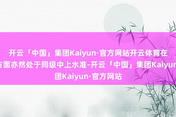开云「中国」集团Kaiyun·官方网站开云体育在空间发达方面亦然处于同级中上水准-开云「中国」集团Kaiyun·官方网站