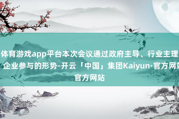 体育游戏app平台本次会议通过政府主导、行业主理、企业参与的形势-开云「中国」集团Kaiyun·官方网站