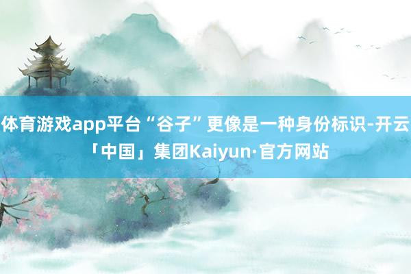 体育游戏app平台“谷子”更像是一种身份标识-开云「中国」集团Kaiyun·官方网站