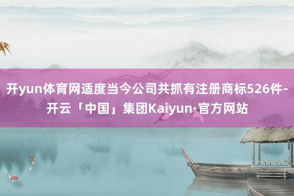 开yun体育网适度当今公司共抓有注册商标526件-开云「中国」集团Kaiyun·官方网站
