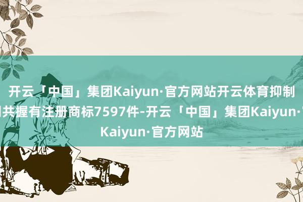 开云「中国」集团Kaiyun·官方网站开云体育抑制现在公司共握有注册商标7597件-开云「中国」集团Kaiyun·官方网站