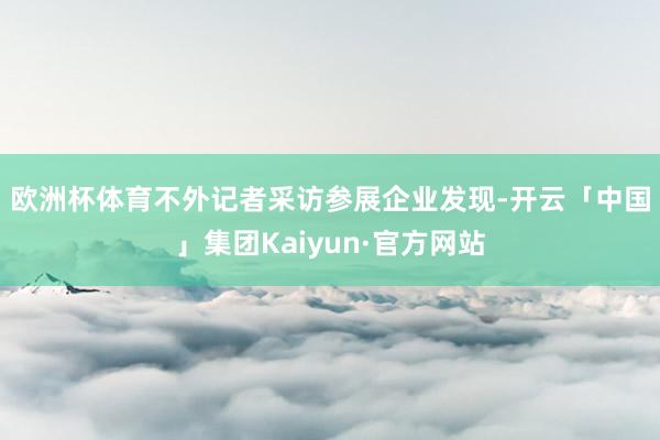 欧洲杯体育　　不外记者采访参展企业发现-开云「中国」集团Kaiyun·官方网站