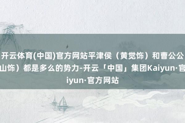 开云体育(中国)官方网站平津侯（黄觉饰）和曹公公（邢岷山饰）都是多么的势力-开云「中国」集团Kaiyun·官方网站