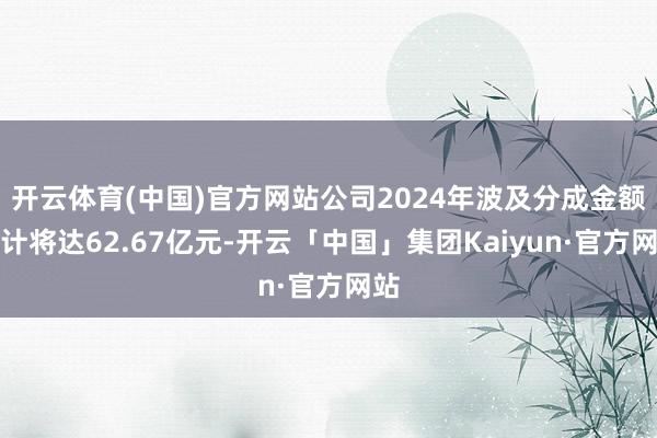开云体育(中国)官方网站公司2024年波及分成金额累计将达62.67亿元-开云「中国」集团Kaiyun·官方网站