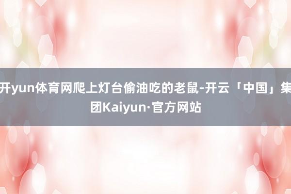 开yun体育网爬上灯台偷油吃的老鼠-开云「中国」集团Kaiyun·官方网站