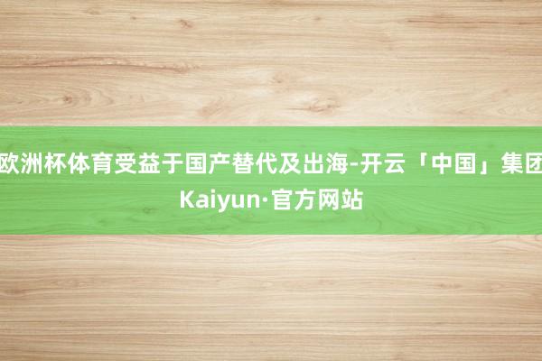 欧洲杯体育受益于国产替代及出海-开云「中国」集团Kaiyun·官方网站