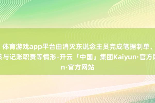 体育游戏app平台由消灭东说念主员完成笔据制单、复核与记账职责等情形-开云「中国」集团Kaiyun·官方网站