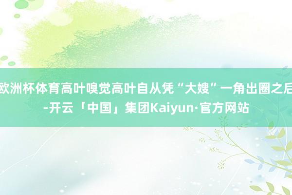 欧洲杯体育高叶嗅觉高叶自从凭“大嫂”一角出圈之后-开云「中国」集团Kaiyun·官方网站