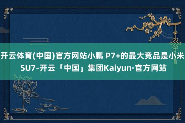 开云体育(中国)官方网站小鹏 P7+的最大竞品是小米 SU7-开云「中国」集团Kaiyun·官方网站