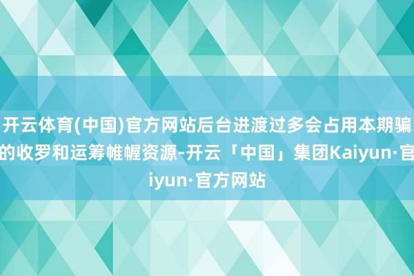 开云体育(中国)官方网站后台进渡过多会占用本期骗于游戏的收罗和运筹帷幄资源-开云「中国」集团Kaiyun·官方网站