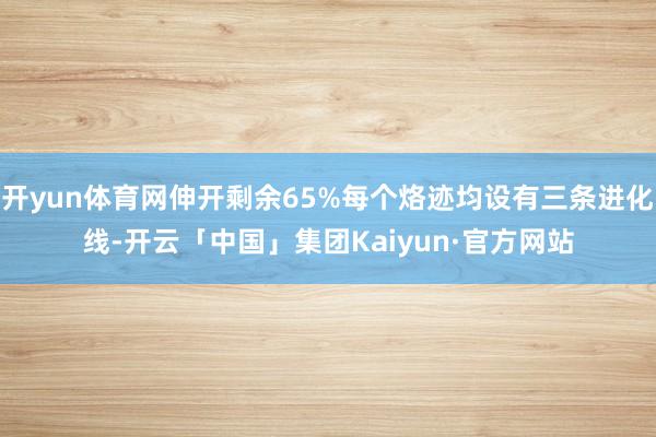 开yun体育网伸开剩余65%每个烙迹均设有三条进化线-开云「中国」集团Kaiyun·官方网站
